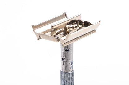 1973 T1 Gillette Lady Blue Star Double Edge Safety Razor  | Original Condition