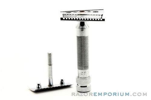 1960's Hoffritz Slant Safety Razor  w/ Case & Blade | DE Safety Razor