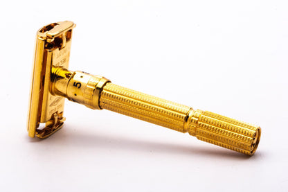1961 G3 Gillette Slim Adjustable Double Edge Safety Razor  | 24k Gold Revamp