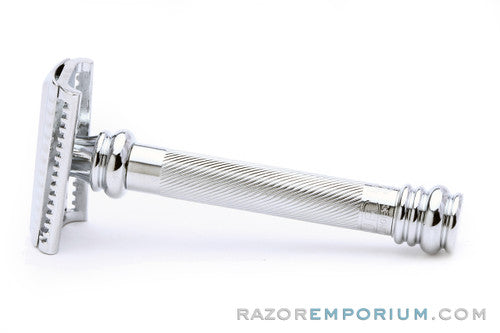 SCRATCH & DENT Merkur 39C - HD Long Handle Barber Pole Safety Razor, Slant Bar