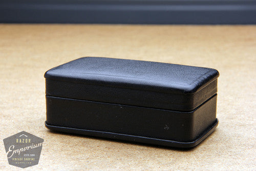 Gillette 1925 Silver New Standard Safety Razor in Original Black Leather Case