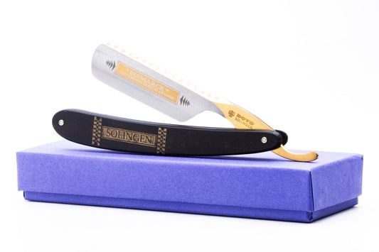 6/8" Dovo Solingen "Bismark" Ebony Scales Straight Razor