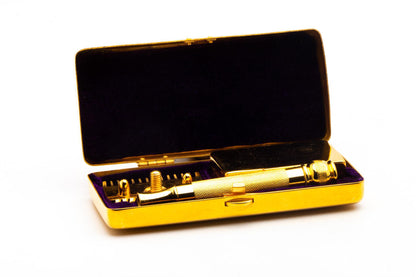 1918 Gillette Old Type Safety Razor Set With Military Case | 24K Gold Revamp