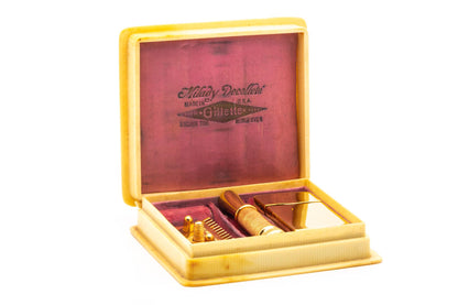1919 Gillette Milady Decollete DE Safety Razor Set | Original Condition