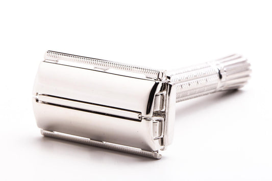 1960 F3 Gillette Flare Tip Super Speed Double Edge Safety Razor | Rhodium Revamp