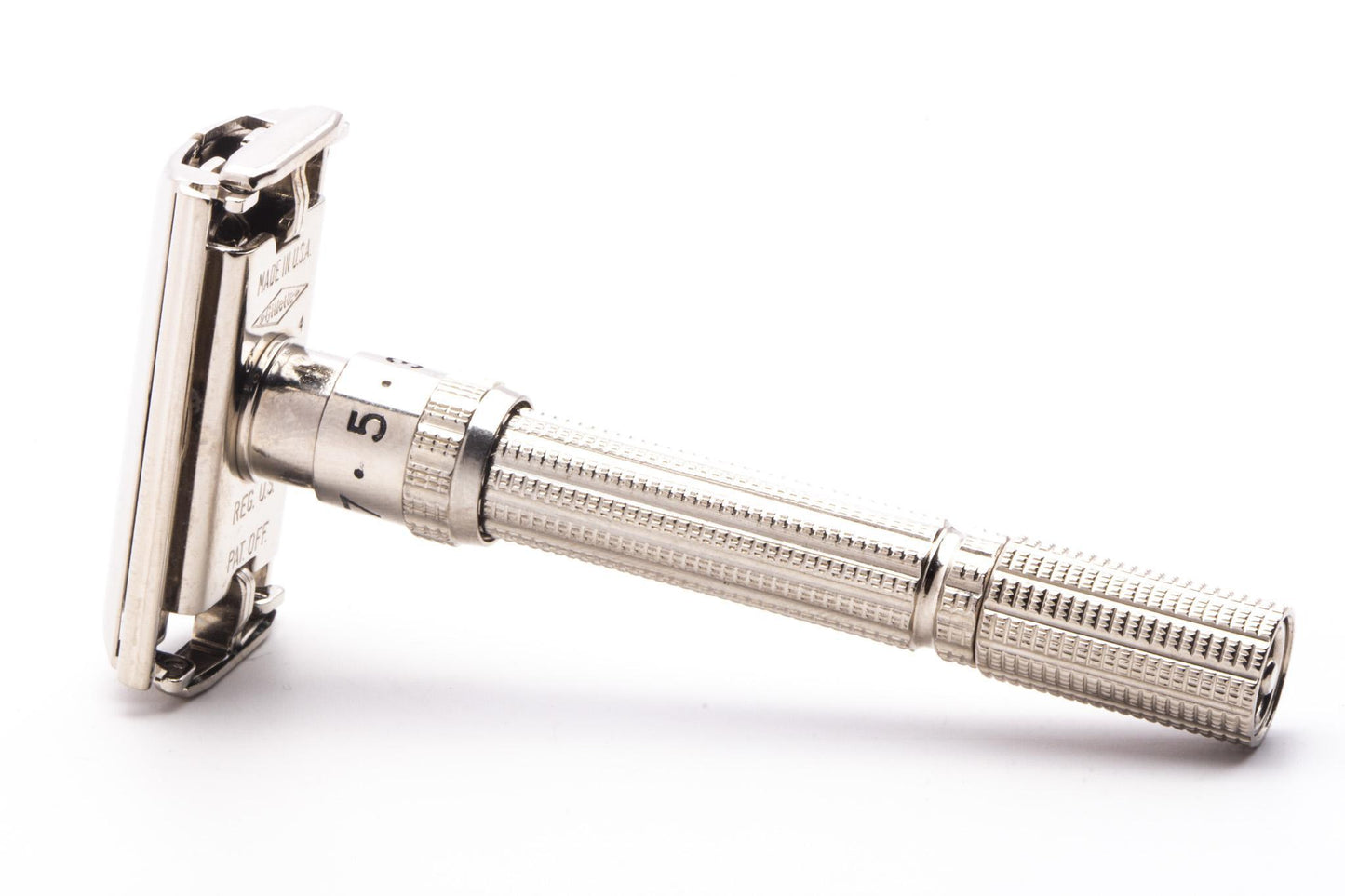 1961 G4 Gillette Slim Adjustable Double Edge TTO Safety Razor  | Factory Nickel Revamp