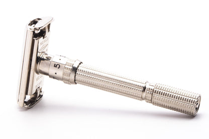 1961 G4 Gillette Slim Adjustable Double Edge TTO Safety Razor  | Factory Nickel Revamp