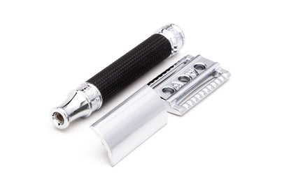 Edwin Jagger DE3D-BC15BL Black Diamond Laser Cut 3D Handle Safety Razor #24