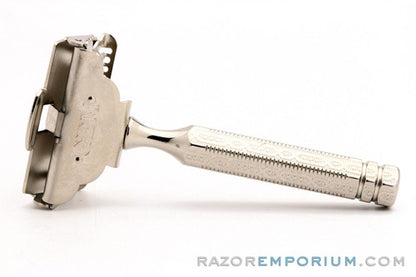 1940's Gem 1912 Style Single Edge (SE) Safety Razor | Factory Nickel