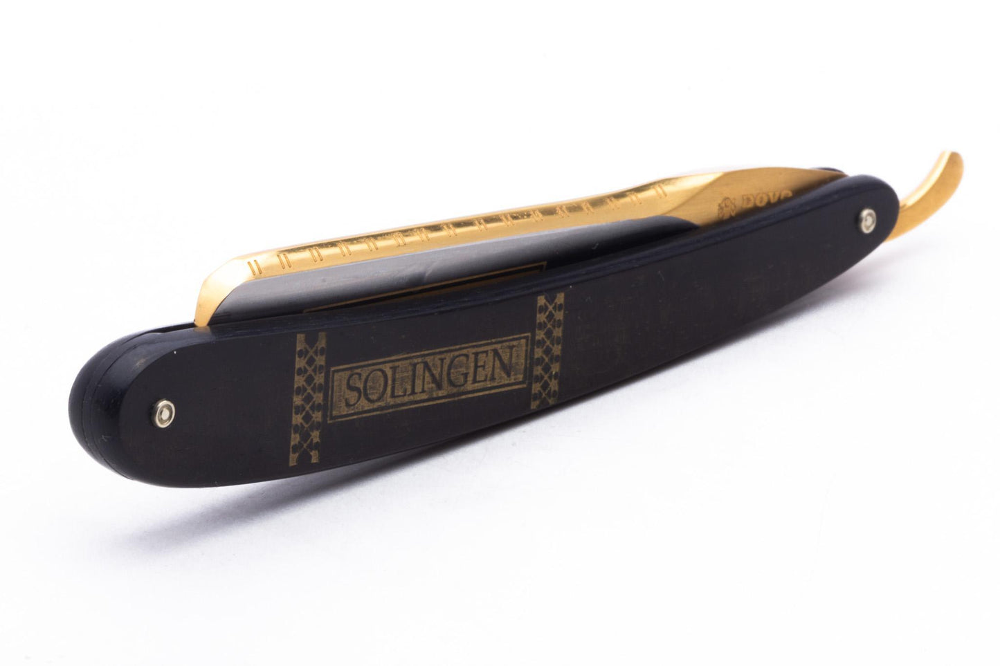 6/8" Dovo Solingen "Bismark" Ebony Scales Straight Razor