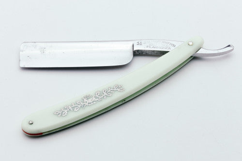 7/8" Filarmonica Doble Temple #14 Straight Razor w/ Pastel Green Scales | Spain