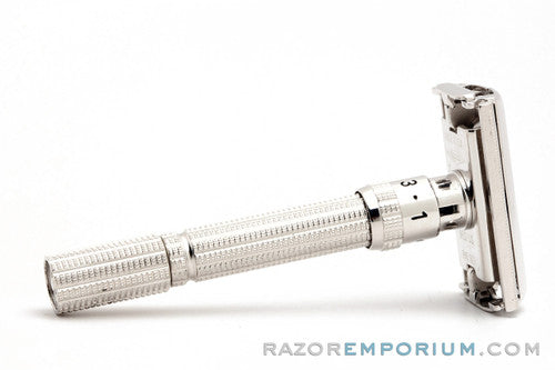 1963 Gillette Slim Adjustable I1 DE Safety Razor Rhodium Revamp