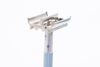 1964 J1 Gillette Blue Star Lady Gillette DE Safety Razor Set | Original Condition
