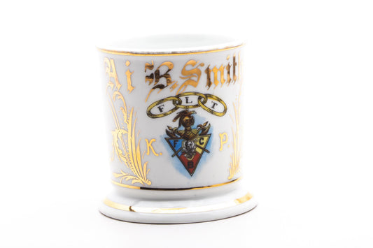 Vintage Hand Painted FCB Knights Of Pythias Air Smith Shaving Mug