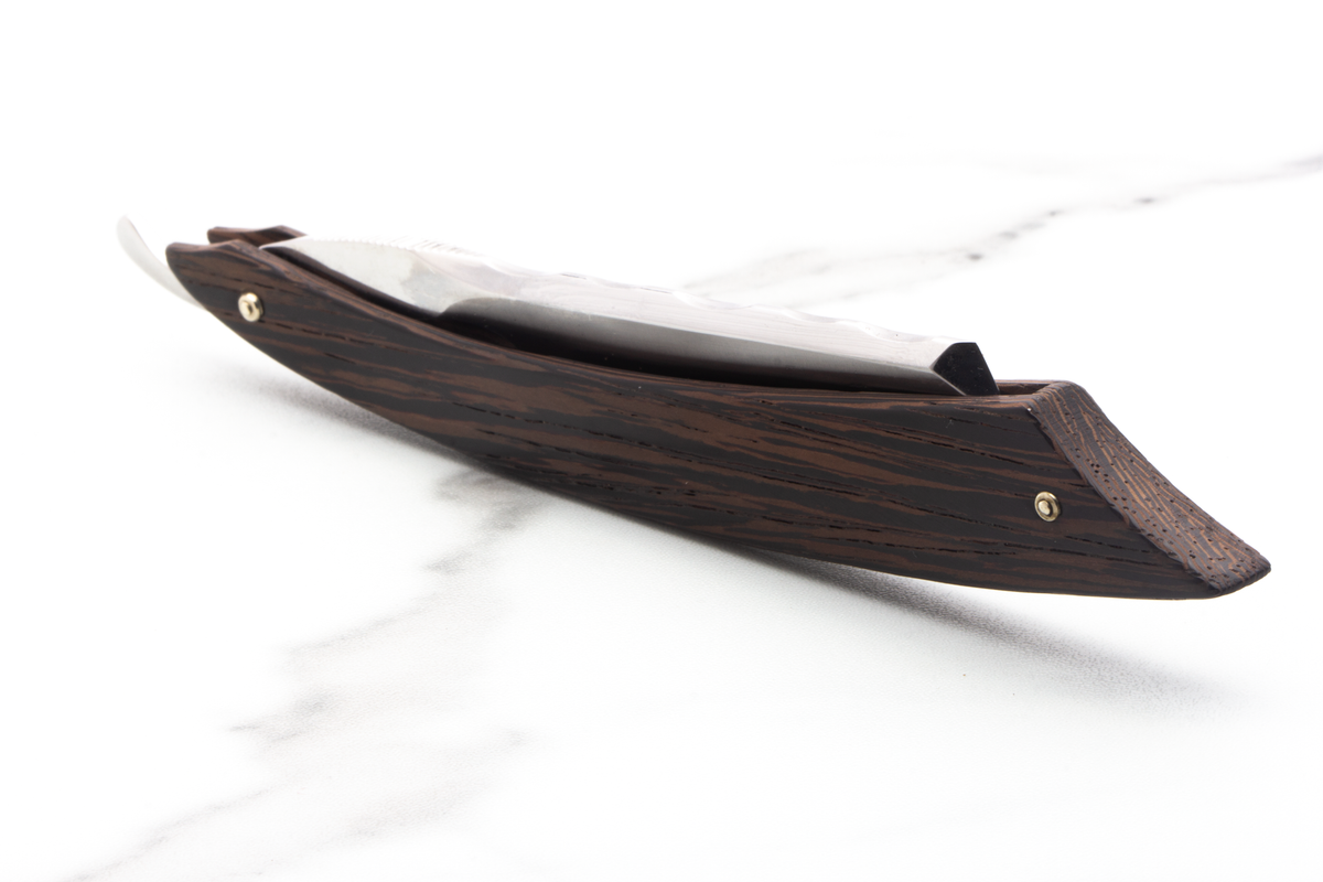 6/8" Ralf Aust American Point Straight Razor With Wenge Wood Scales