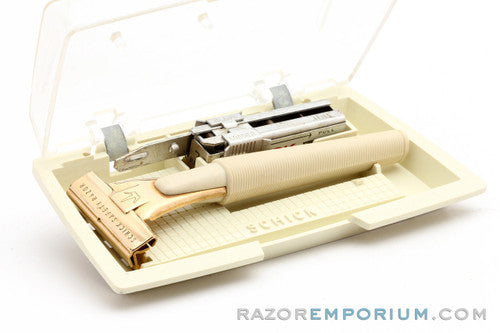 1960s Schick Injector Cream SE Safety Razor with Case