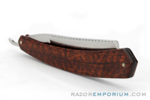 13/16" Thiers-Issard Full Hollow Ground Straight Snakewood Razor