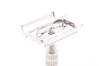 1956 B1 Gillette Red Tip Heavy TTO Super Speed Safety Razor | Rhodium Revamp