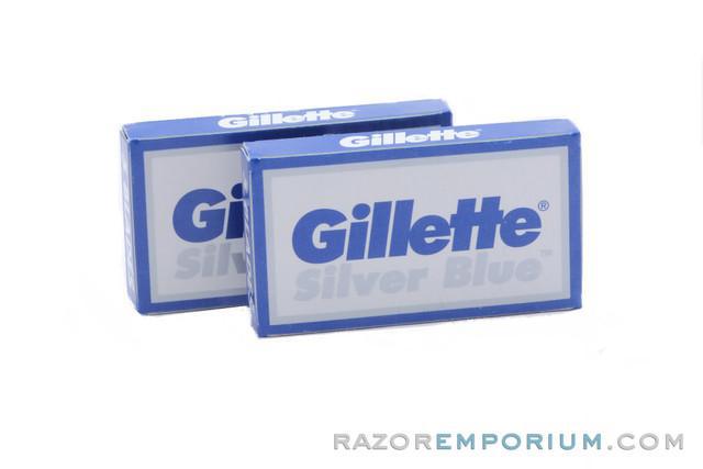 Gillette Silver Blue Double Edge (DE) Razor Blades