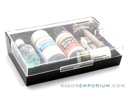 1963 Gillette I4 Flare Tip Super Speed Safety Razor Vacation & Travel Kit