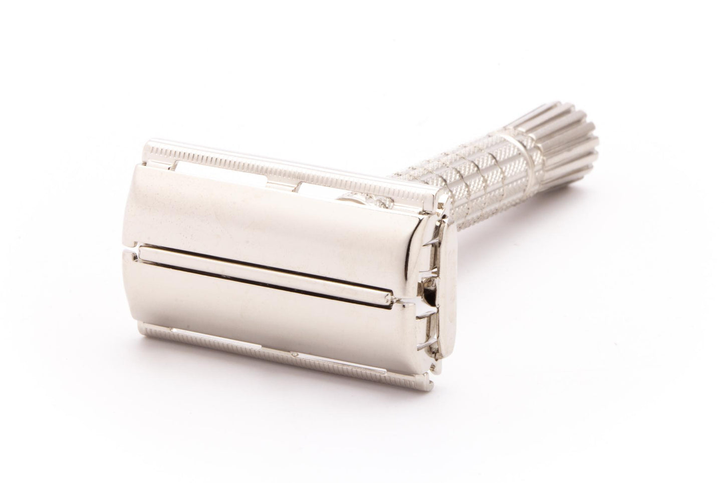 1964 J3 Gillette Flare Tip DE TTO Super Speed Safety Razor | Factory Nickel Revamp