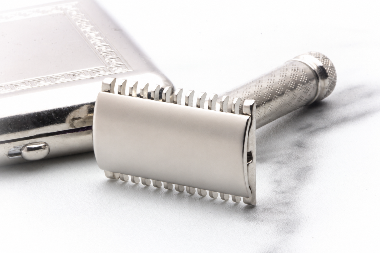 1920s Gillette New Improved Tuckaway Safety Razor Set  | Factory Nickel Revamp