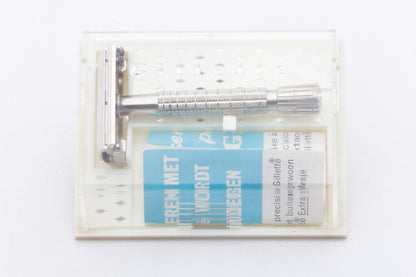 1940's Gillette British Rocket Flare Tip Double Edge Safety Razor Set| Original Condition