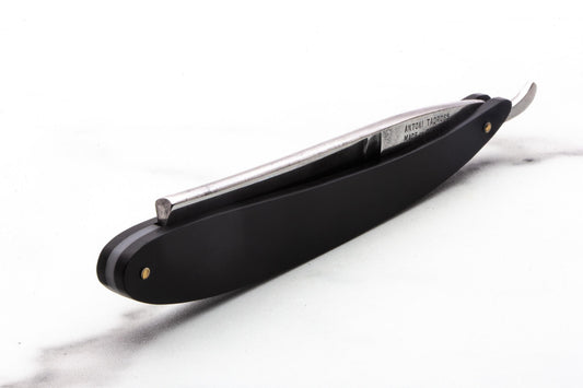 6/8" Vintage Restored Antoni Tadross 2836 Straight Razor With Black Acrylic Scales