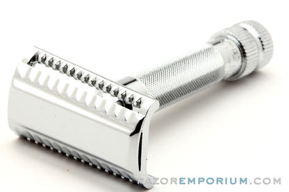 1960's Hoffritz Slant Safety Razor  w/ Case & Blade | DE Safety Razor