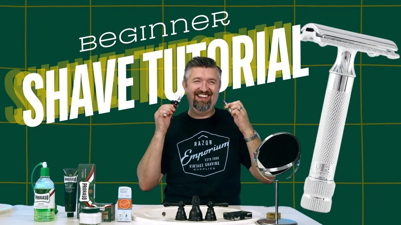 Load video: beginner tutorial DE Wet Shave