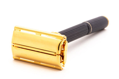 1970 P1 Gillette Super Adjustable 109 Long Handle Double Edge Safety Razor | 24K Gold Revamp