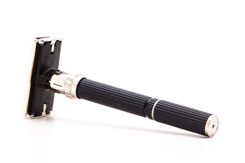 1984 E3 Gillette Super Adjustable 109  "Black Beauty" Double Edge Safety Razor | Factory Nickel Revamp