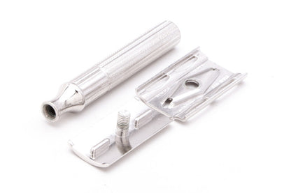 1947-51 Gillette Fat Handle Tech Double Edge Safety Razor | Rhodium Revamp