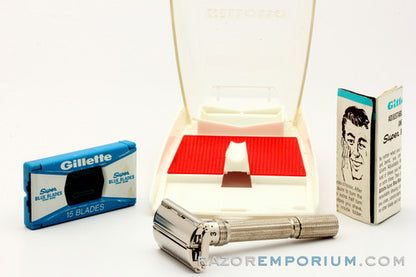 1962 H2 Gillette Slim Adjustable Safety Razor Set | Original Condition