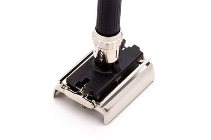 1979 Z2 Gillette Super Adjustable "Black Beauty" Double Edge Safety Razor  | Factory Nickel Revamp
