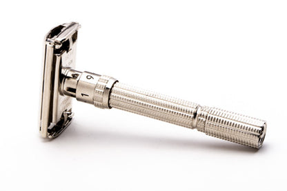 1962 H1 Gillette Slim Adjustable Double Edge Safety Razor  | Factory Nickel Revamp
