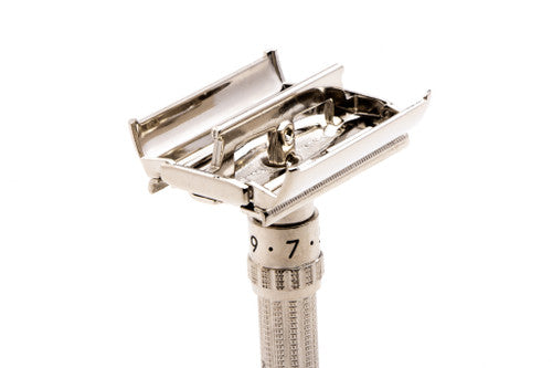 1962 H1 Gillette Slim Adjustable Double Edge Safety Razor  | Factory Nickel Revamp