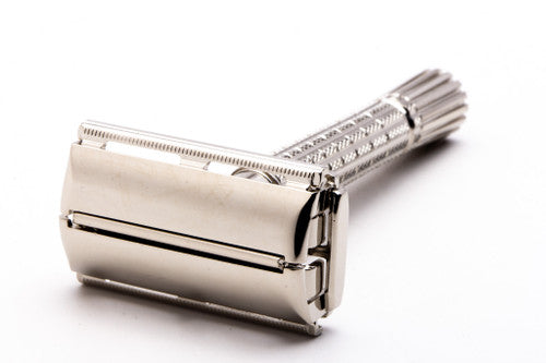 1960 F4 Gillette Flare Tip Super Speed Safety Razor | Factory Nickel Revamp
