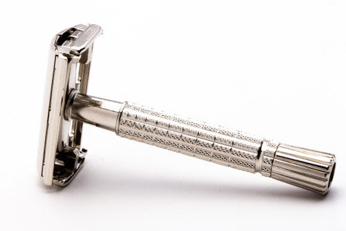 1960 F4 Gillette Flare Tip Super Speed Safety Razor | Factory Nickel Revamp