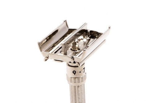 1963 I1 Gillette Slim Adjustable Safety Razor  | Factory Nickel Revamp Copy
