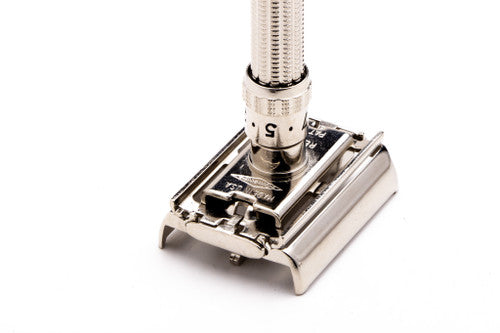 1963 I1 Gillette Slim Adjustable Safety Razor  | Factory Nickel Revamp Copy