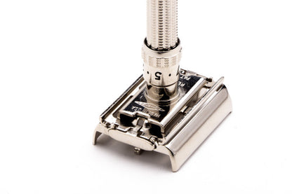 1963 I1 Gillette Slim Adjustable Safety Razor  | Factory Nickel Revamp Copy