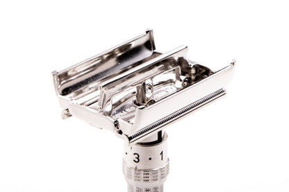 1965 K4 Gillette Slim Adjustable DE Safety Razor | Rhodium Revamp