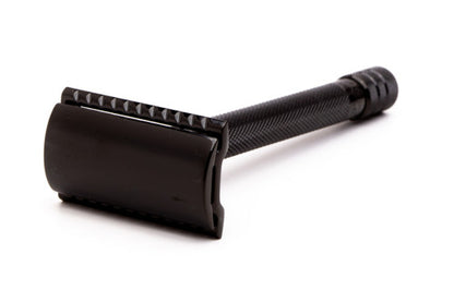 Merkur Solingen | Black PVD Coated Long Handle Closed Comb DE Safety Razor - No Box