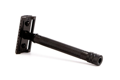 Merkur Solingen | Black PVD Coated Long Handle Closed Comb DE Safety Razor - No Box