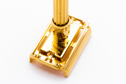 1962 H4 Gillette Slim Aristocrat Adjustable Double Edge Safety Razor | 24K Gold Revamp
