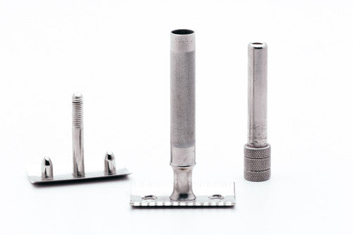 1912 Gillette Single Ring Double Edge Safety Razor | Factory Nickel Revamp