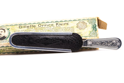 1920's Gillette Safety Razor Co. Office Knife with Leather Sleeve & Original Box