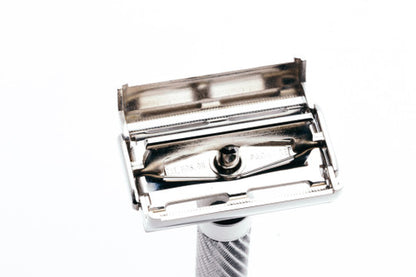 Gillette 1948 Executive DE Safety Razor Set w/ Ostrich Leather Case, Blade Bank, and Original Box