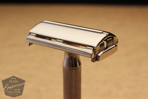 Gillette 1947-51 Notched DE Super Speed Safety Razor * Nickel REVAMPED
